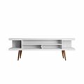 Designed To Furnish 70.47 in. Utopia TV Stand with Splayed Wooden Legs & 4 Shelves White DE3068414